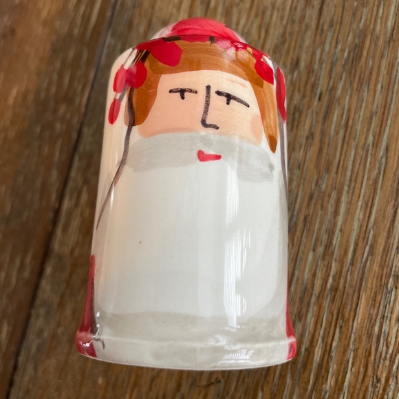 Vietri Hand Crafted In Italy Santa Salt & Pepper Shakers - Picture 2 of 6